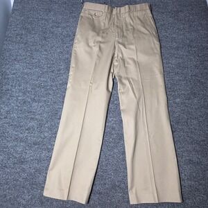 Vintage GANT Men's Khaki Dress Pants 34x32 Beige Cotton Poly Classic Fit